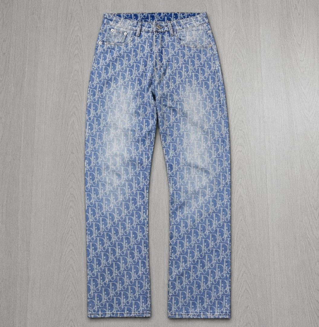 Christ!an D!or Oblique Monogram Denim Jeans (Category: Jeans) located in Taguig. Submitted by althriftdailyloots94 (Listing ID 1468911849, Image 2). Description: size 29-30 waist / 39 length good condition minor stains no tags / thrifted source only.