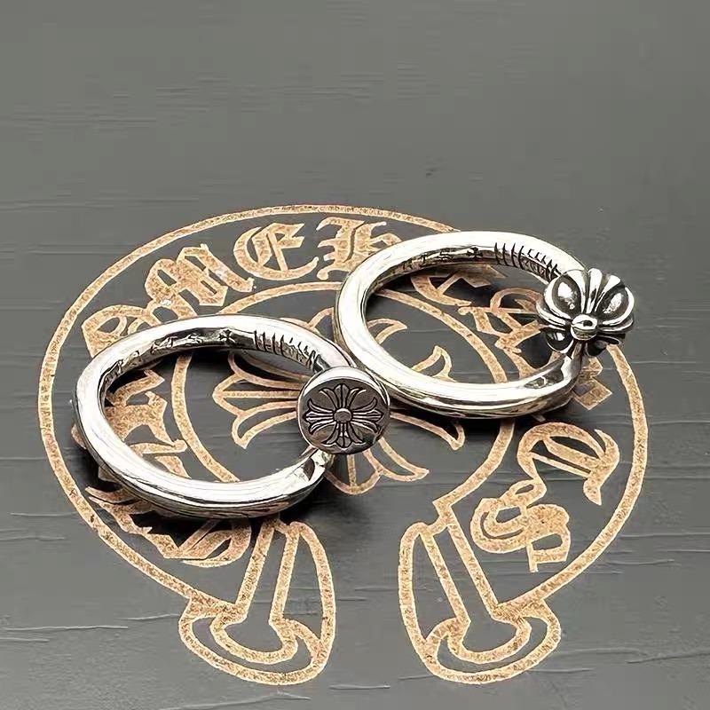 Chrome Hearts Nail Cross Hoop Rings, Women's Fashion, Jewelry ...