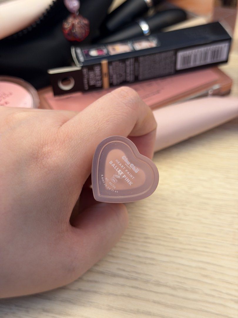Chuchu beauty heart paint liquid blush (Category: Makeup) located in Paranaque City. Submitted by babytogepiii (Listing ID 1468922232, Image 2). Description: ⭐️ item details: shade: ballet pink only used less than 10 times ⭐️ mode of payment: gcash ⭐️ delivery method: lalamove or grab express .