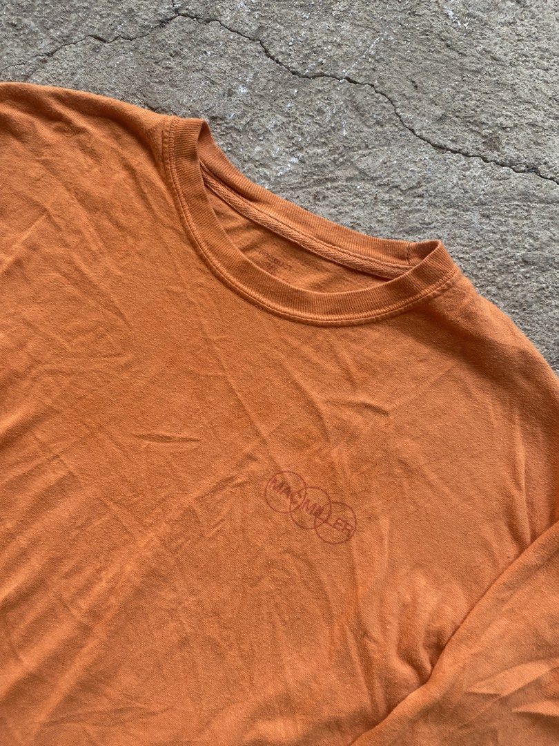 circles by Mac Miller Circles Orange Long Sleeve (Category: Longsleeves) located in Olongapo. Submitted by shokii (Listing ID 1468821026, Image 3). Description: - Official Mac Miller Circles album merchandise - Vibrant orange colorway with standard fit - Small logo on the front chest and large globe graphic on the back - Sleeve text reads: "when's the last time you took a little time for yourself" - Comfortable ribbed collar and cuffs made from s