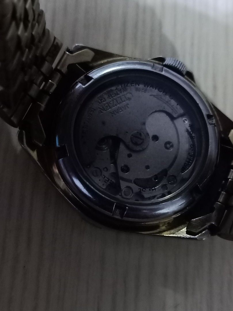 Citizen automatic (Category: Men's Watches) located in Las Pinas. Submitted by quick_deals_great_finds2 (Listing ID 1468881665, Image 3). Description: Original good working condition 38mm fits wrist 6.8 inches.
