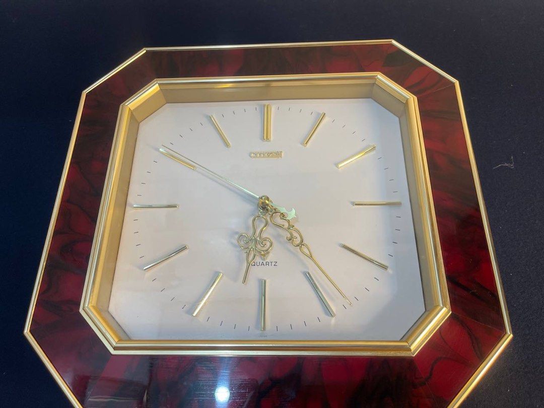 Citizen quartz octagonal (1980s) (Category: Clocks) located in Manila. Submitted by nicanicss (Listing ID 1468884773, Image 3). Description: Citizen quartz octagonal (1980s) Showa era octagonal gold tonebrass finish frame and ornate hands Goodworking condition Fresh from japan Made in japan Prestine condition 1,499.