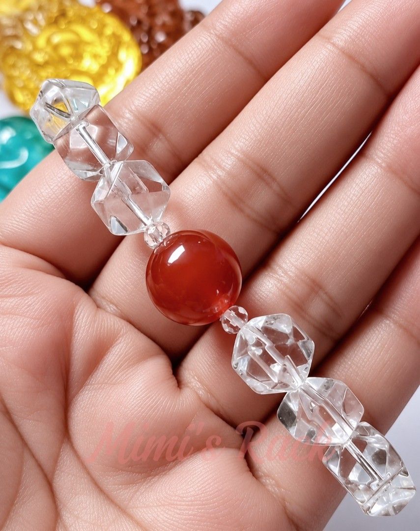 CLEAR QUARTZ + RED CARNELIAN POWER BRACELET (Category: Bracelets) located in Taguig. Submitted by mimisrack (Listing ID 1468929383, Image 3). Description: 🤍Clarity meets courage. Focus meets fire. -Amplifies intentions and sharpens decision-making -Boosts confidence and bold action -Powerful combo for new goals, business, and fresh starts -Diamond-cut with vibrant red energy -Perfect for boss moves and breakthrough moments -Wear it when you need