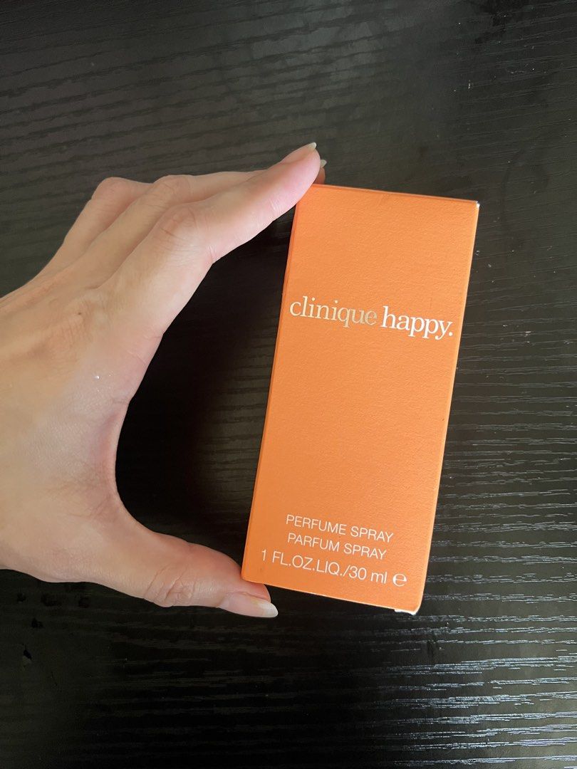 Clinique Happy Perfume Spray 30 ml (Category: Fragrance & Deodorants) located in Rizal. Submitted by s0apandglory (Listing ID 1468769804, Image 3). Description: - Brand/Item: Clinique Happy Perfume Spray - Volume: 30 ml bottle - Inclusion: Original orange outer box - Fragrance Notes: Fresh citrus and floral - Condition: Like new, sprayed only a couple of times to test; clean glass bottle and silver cap - Origin: Made in Switzerland - Perfect for 