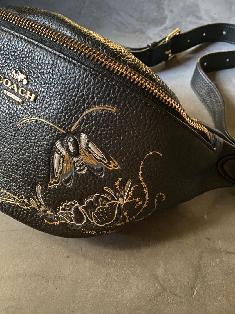 Coach pebble leather belt bag (Category: Cross-body Bags) located in Quezon City. Submitted by magmon (Listing ID 1468836726, Image 3). Description: Coach pebble leather belt bag with chelsea animation (rare) Barely used Limited edition Black pebble leather with Gold hardware No dust bag .