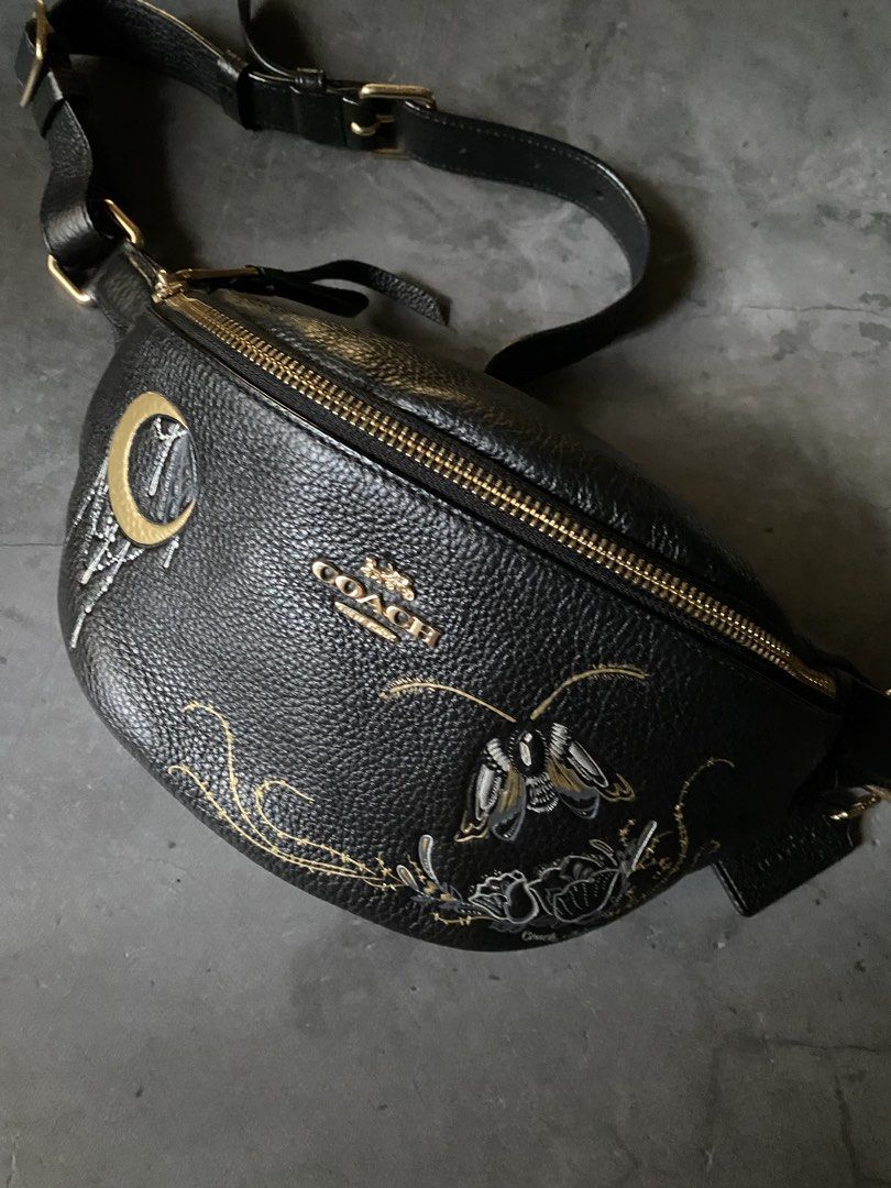 Coach pebble leather belt bag (Category: Cross-body Bags) located in Quezon City. Submitted by magmon (Listing ID 1468836726, Image 1). Description: Coach pebble leather belt bag with chelsea animation (rare) Barely used Limited edition Black pebble leather with Gold hardware No dust bag .