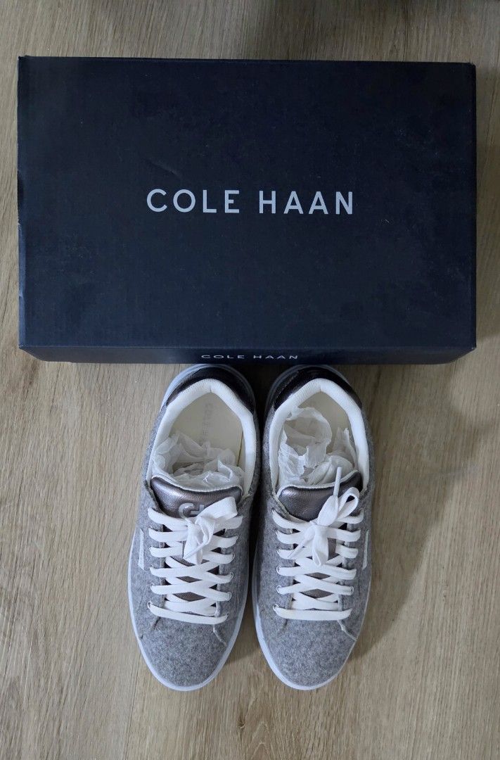 Cole Haan Gray Suede Sneakers (Category: Sneakers) located in Makati City. Submitted by seriousdeclutteringmission (Listing ID 1468731735, Image 2). Description: Cole Haan Gray Suede Sneakers Used only once or twice. Like new. Size 6.5.