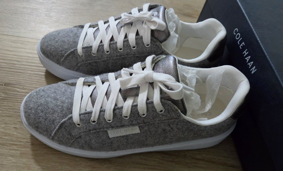 Cole Haan Gray Suede Sneakers (Category: Sneakers) located in Makati City. Submitted by seriousdeclutteringmission (Listing ID 1468731735, Image 3). Description: Cole Haan Gray Suede Sneakers Used only once or twice. Like new. Size 6.5.