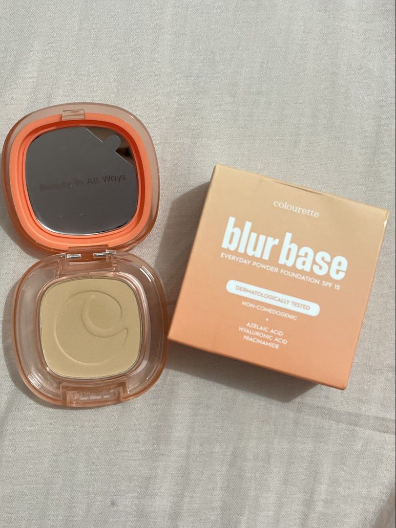 Colourette Blur Base Powder Foundation LA UNION (Category: Makeup) located in Quezon City. Submitted by owlettereads (Listing ID 1468875529, Image 3). Description: Colourette Blur Base Everyday Powder Foundation SPF 15 (mini) shade: La Union bought this last week, tried it once loc: quezon city mod: lalamove or j&t .
