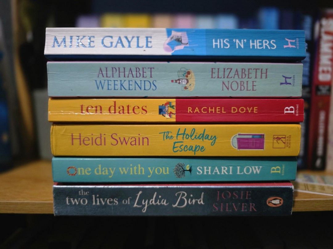 contemporary romance novels preloved [paperback] (Category: Storybooks) located in Rizal. Submitted by mintcookieph (Listing ID 1468837627, Image 1). Description: 50 each 250 if take all mop: gcash/maya/gotyme mode: j&t / sco Alphabet Weekends Elizabeth Noble romance paperback, UK version condi: tanning and foxing His 'N' Hers Mike Gayle romcom paperback, UK version condi: tanning Ten Dates ❌️ SOLD Rachel Dove romance paperback, UK version condi: