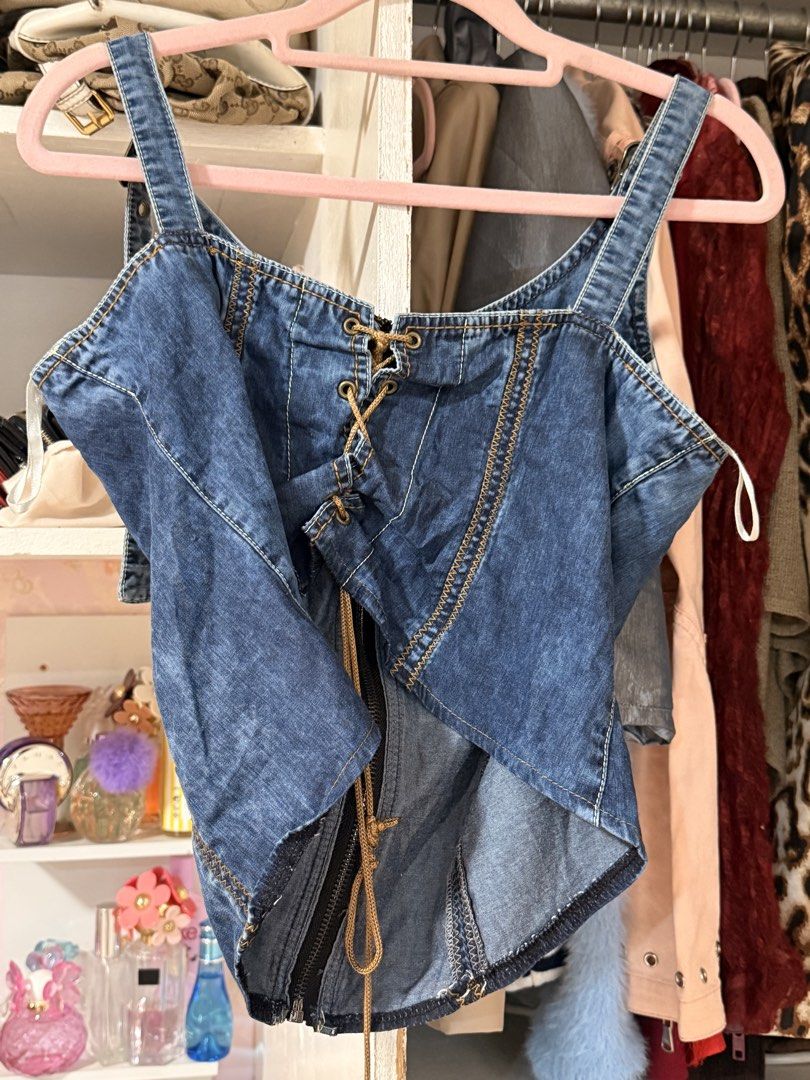 Corset Denim Top (Category: Sleeveless) located in Lapu Lapu. Submitted by bzzzzarah (Listing ID 1468796891, Image 3). Description: .