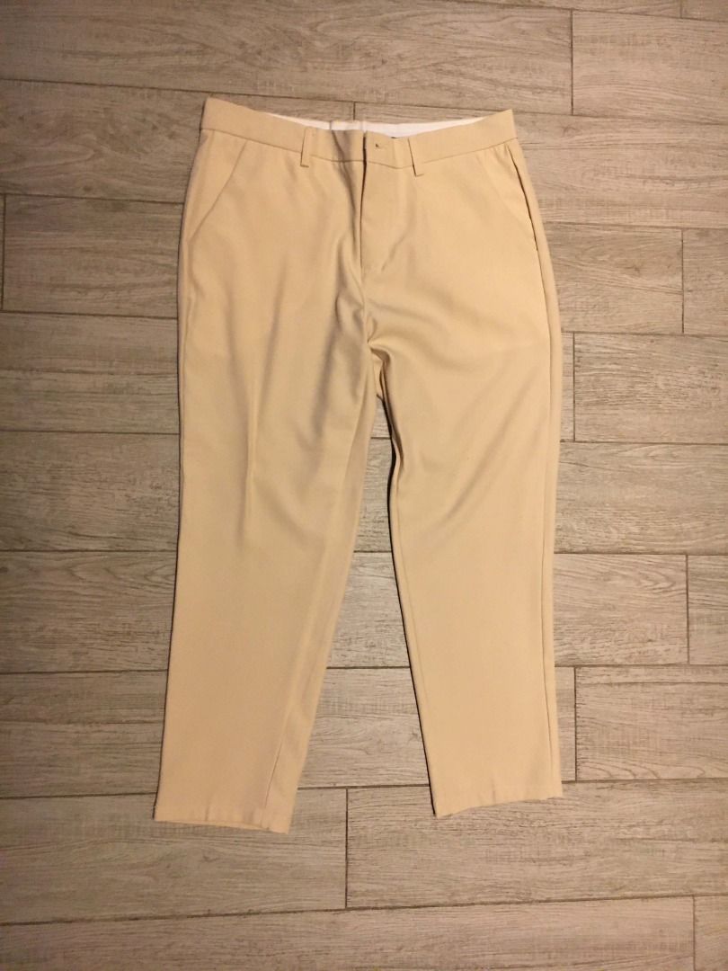 Cream Beige Casual Tailored Trousers (Category: Trousers) located in Manila. Submitted by grnickkk (Listing ID 1468759988, Image 2). Description: - Color: Cream beige - Style: Tailored trousers with straight leg cut and clean front - Features: Belt loops and functional side pockets - Versatility: Ideal for work meetings or smart casual outings - Pairing: Matches effortlessly with button-up shirts or basic tees - Condition: Brand new / Excellent.