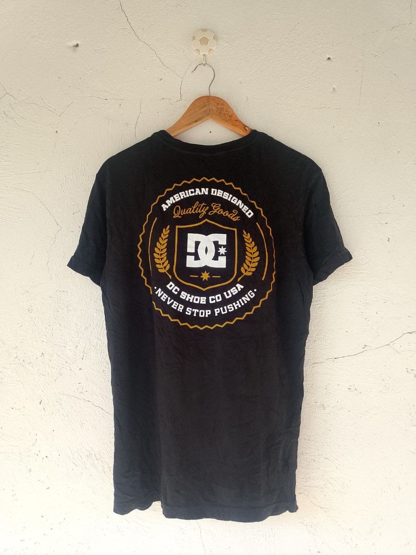 DC Shoes black tshirt (Category: Tshirts & Polo Shirts ) located in Surigao. Submitted by luffytrift (Listing ID 1468803330, Image 2). Description: DC Shoes black tshirt Size: Medium Dimension: L28 x W20 Excellent Condition Color rate: 9.5 No Issue.