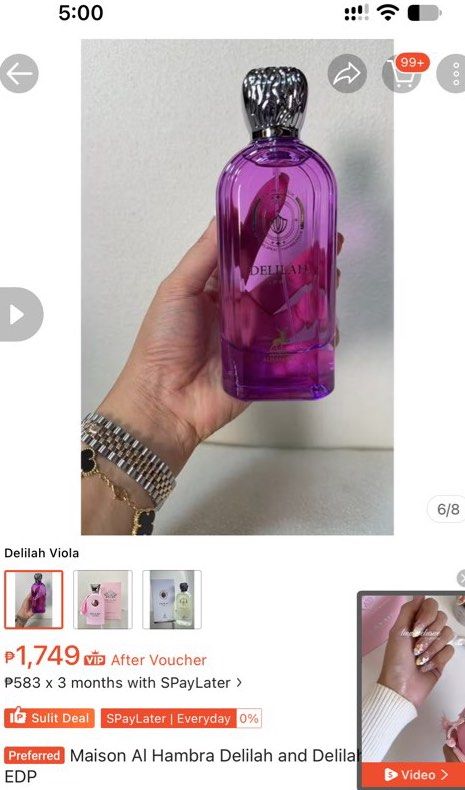 Delilah Viola (Category: Fragrance & Deodorants) located in Manila. Submitted by mae_clutterz (Listing ID 1468923868, Image 2). Description: failed blind buy sprayed 4x .
