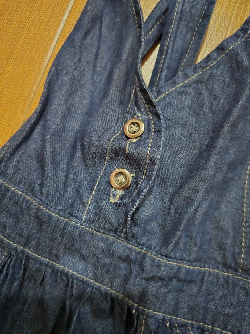 Denim jumper dress (Category: Babies & Kids Fashion) located in Quezon City. Submitted by aslvn (Listing ID 1468715268, Image 2). Description: never worn. washed only. needs ironing. for 2-3years old. denim.