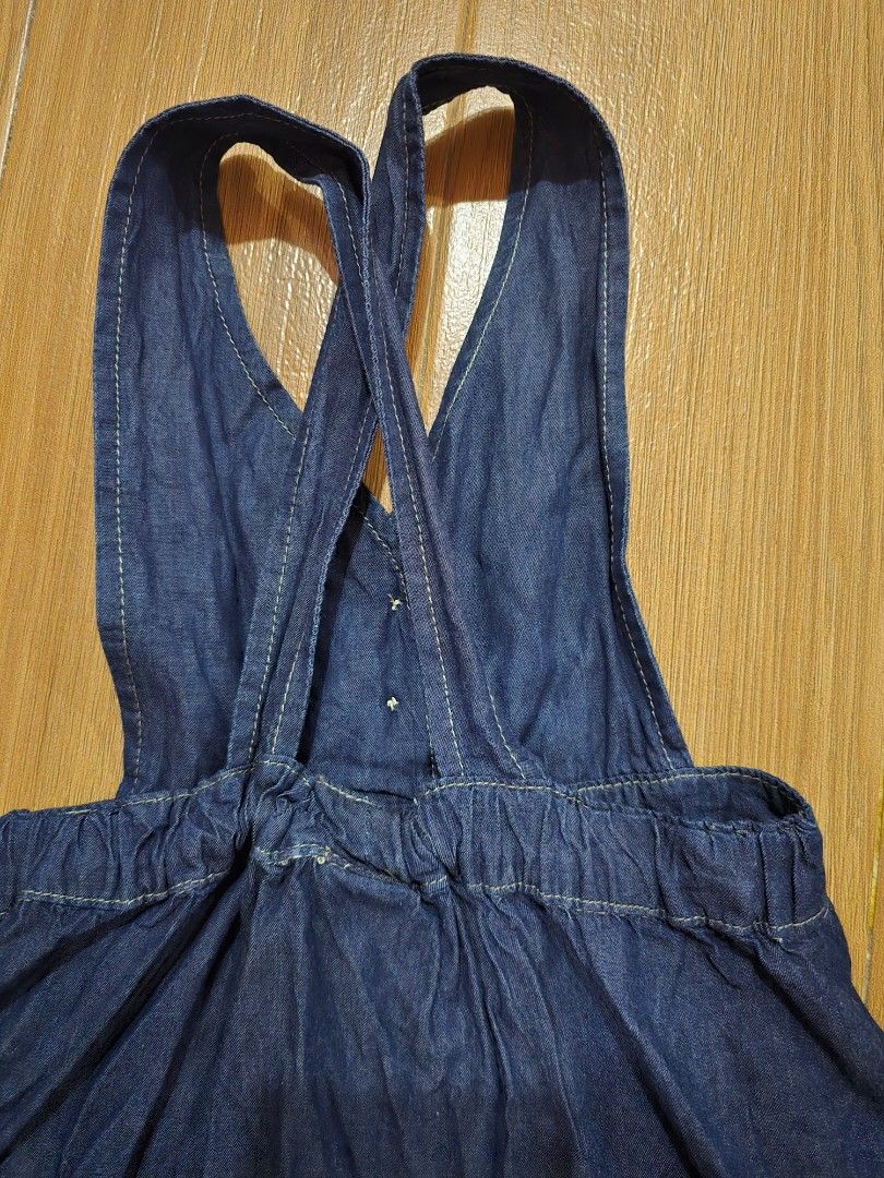 Denim jumper dress (Category: Babies & Kids Fashion) located in Quezon City. Submitted by aslvn (Listing ID 1468715268, Image 3). Description: never worn. washed only. needs ironing. for 2-3years old. denim.