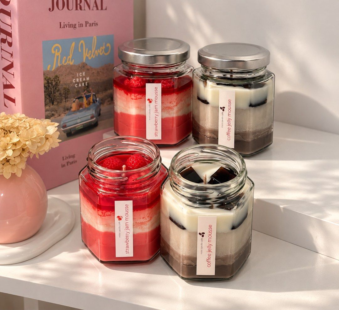 Dessert-Inspired Candles (Category: Home Fragrance) located in Mandaluyong City. Submitted by sweetboutiqueph (Listing ID 1468757578, Image 1). Description: HANDMADE DESSERT INSPIRED CANDLES.