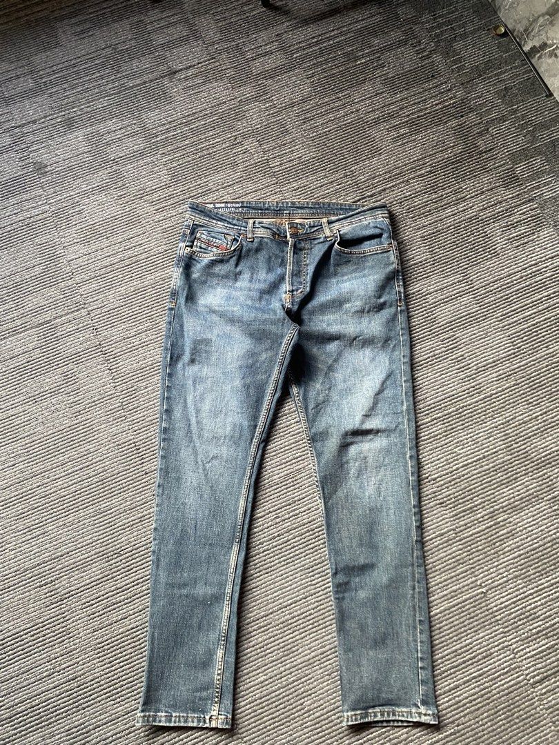 Diesel Blue Denim Jeans (Category: Jeans) located in Dagupan City. Submitted by thriftmeupp____ (Listing ID 1468882298, Image 3). Description: Diesel Industry jeans featuring the brand’s iconic “Diesel Denim For Successful Living” Actual Measurements: Size 36 on tag 34-36 waist 39 length 6.5-7 hem Excellent Condition No Flaws/No Issue Orig Button Fly .