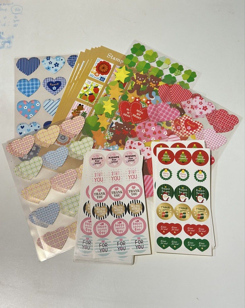 Different Designs Stickers (Category: Other Stationery & Craft) located in Davao. Submitted by favoritepreloved (Listing ID 1468802329, Image 1). Description: 💜 Choose design, Price per sheet .