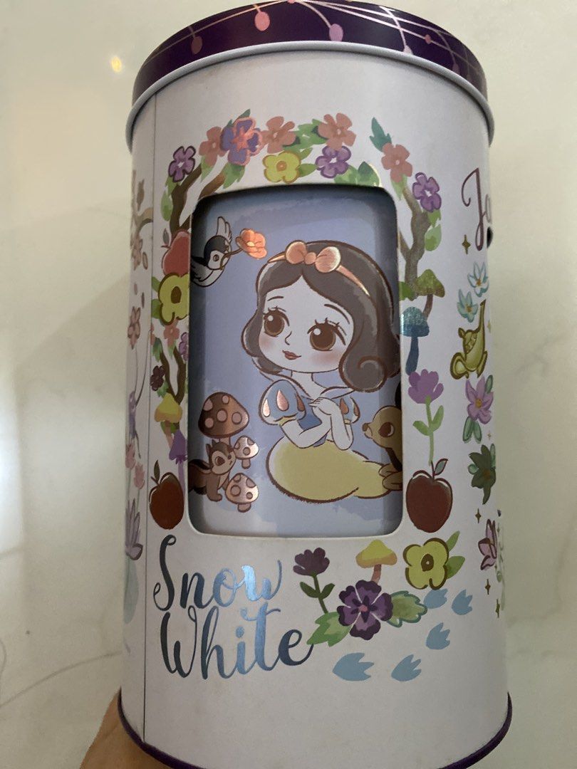 Snow Princess Design Disney Princess Metal Storage Musical Tin Snow White Jasmine Belle ...