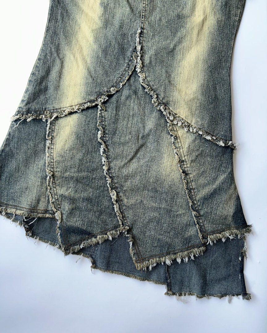 distressed grunge denim maxi skirt (Category: Skirts) located in Lipa City. Submitted by mayumi.vtg (Listing ID 1468862106, Image 3). Description: ❀ waist: 29-30in | length: 34in ❀ stretchy denim.