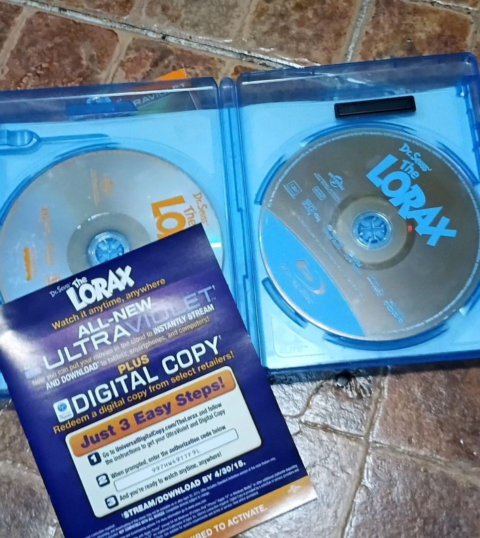 Dr. Seuss' The Lorax Blu-ray DVD Combo Pack (Category: CDs & DVDs) located in Quezon City. Submitted by dancatz (Listing ID 1468718204, Image 2). Description: □ P 250.00 - Title: Dr. Seuss' The Lorax 2-Disc Combo Pack - Format: Blu-ray + DVD (includes digital copy insert & original slipcover) - Extras: Packed with 3 all-new mini-movies and exclusive bonus features - Rating: PG (brief mild language) - Condition: Clean, well-maintained case and dis