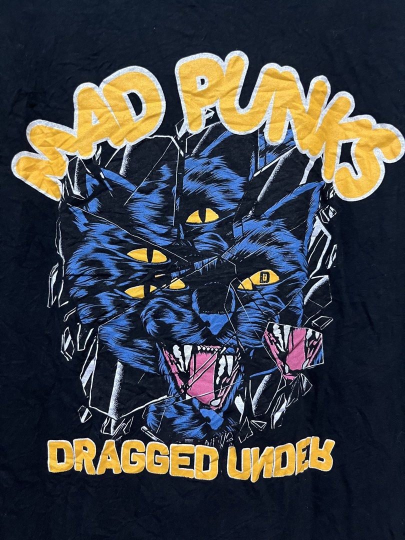 DRAGGED UNDER MAD PUNKS (Category: Tshirts & Polo Shirts ) located in Legazpi City. Submitted by shop.grail.ph (Listing ID 1468835270, Image 2). Description: PUNK BAND DRAGGED UNDER MAD PUNKS SINGLE LARGE L27 W21.5 SLIGHTLY USED ONLY COLOR RATES STILL V GOOD AND PRINT.