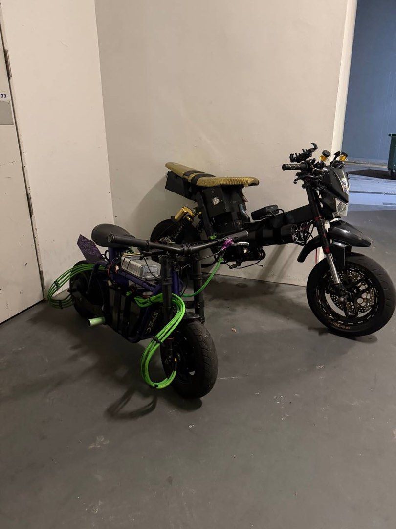 Ebike setup (Category: E-Scooters & E-Bikes) located in Singapore. Submitted by xybca (Listing ID 1468840647, Image 2). Description: 5.5k watt qs 12v speakers Rpm front n back *NO CONTROLLER setup fd 1.3 tng .