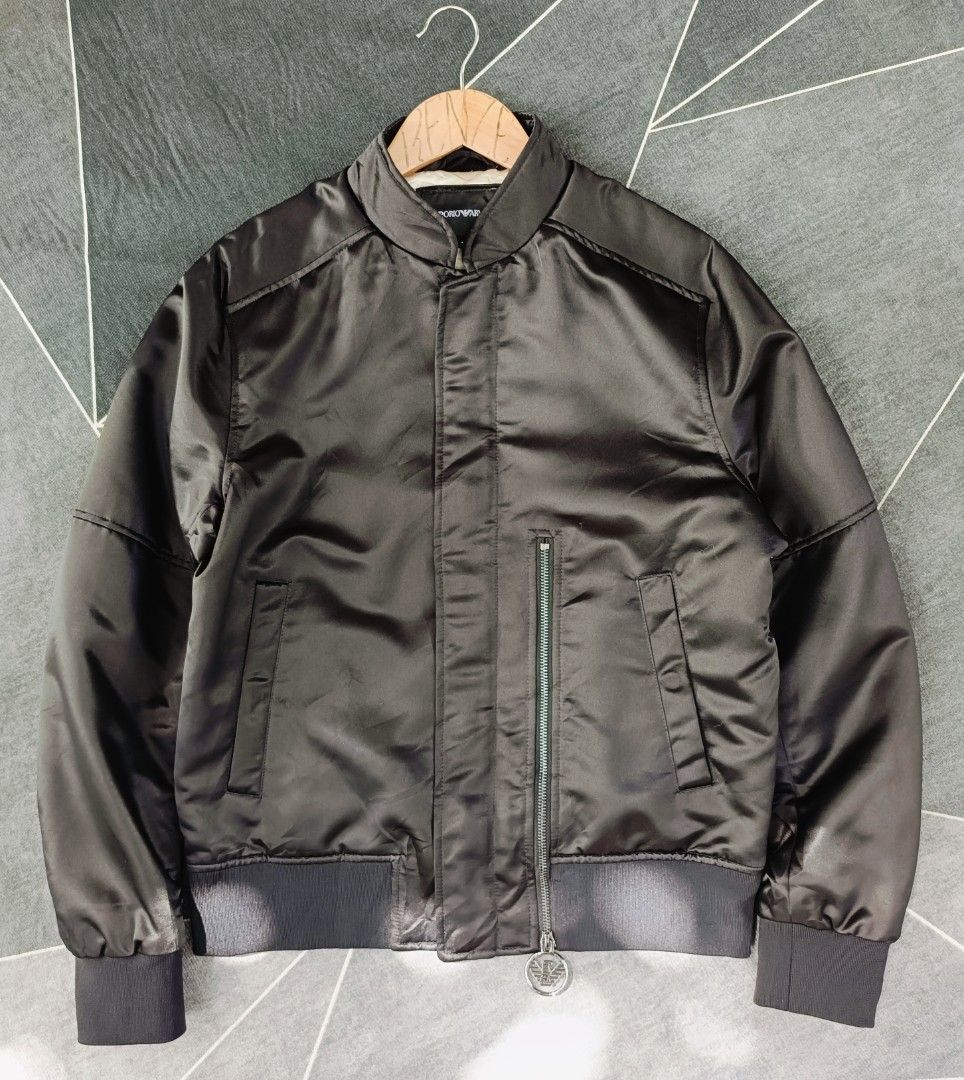 Emporio Armani Bomber Jacket (Authentic) (Category: Coats, Jackets and Outerwear) located in Cebu City. Submitted by renzecamingay (Listing ID 1468741381, Image 1). Description: Emporio Armani Bomber Jacket Good as New Medium fit Width 22 Length 25 6500 Plus ship Only Thank you and GOD bless ☺️.
