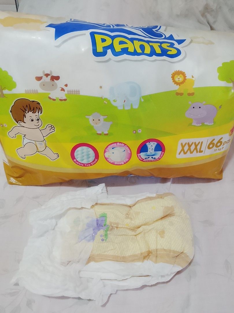 EQ Pants XXXL Diaper (30pcs) (Category: Diapers & Baby Wipes) located in Dagupan City. Submitted by docsjs (Listing ID 1468799962, Image 2). Description: For sale! Extra EQ Pants XXXL *30pcs only Opened...used only half of this pack of 66pcs RFS: My son is already toilet trained 😁 Properly sealed and stored Expiry: 3 years (2028).