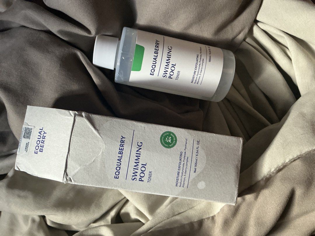 Equalberry Swimming Pool Toner (Category: Face Care) located in Manila. Submitted by cleosakorag3 (Listing ID 1468714267, Image 1). Description: used once or twice rfs: not hiyang srp - ₱750 price - ₱675 loc sampaloc manila.