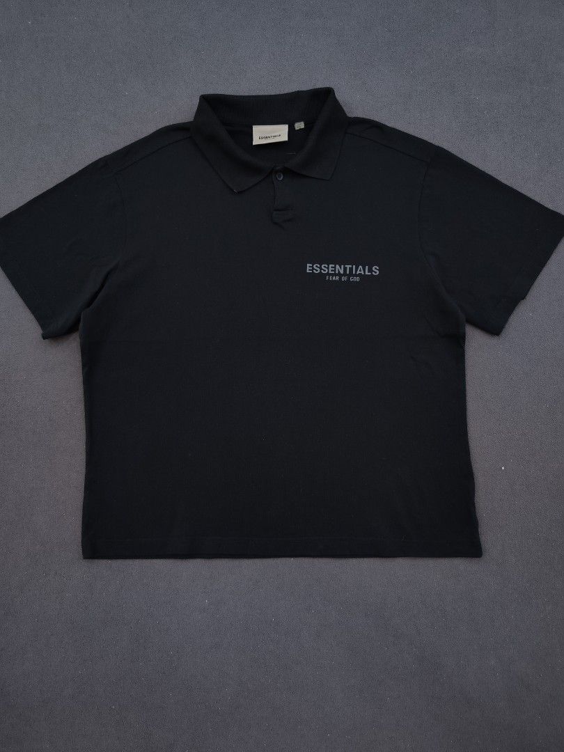 Essentials FOG Polo Shirt (Category: Tshirts & Polo Shirts ) located in Bulacan. Submitted by emilj23 (Listing ID 1468735855, Image 1). Description: Essentials FOG Polo Shirt Size S on tag L 25 W 23 Condition 9.5/10 Color rate 9.5/10 No Issue.