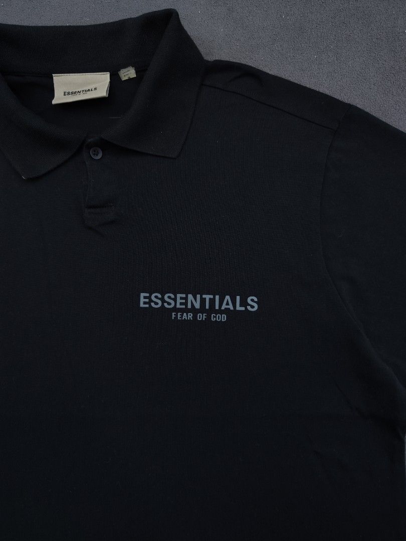 Essentials FOG Polo Shirt (Category: Tshirts & Polo Shirts ) located in Bulacan. Submitted by emilj23 (Listing ID 1468735855, Image 2). Description: Essentials FOG Polo Shirt Size S on tag L 25 W 23 Condition 9.5/10 Color rate 9.5/10 No Issue.
