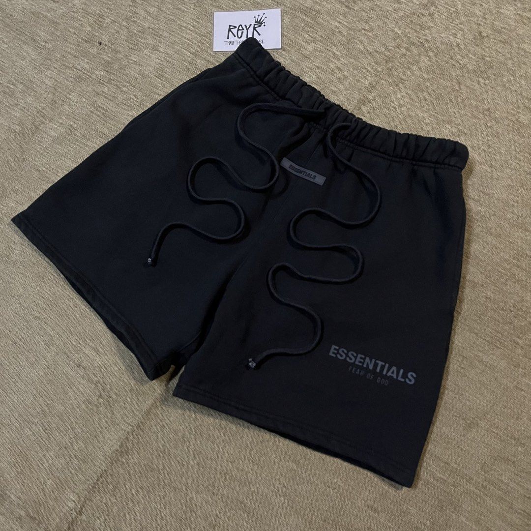 Essentials Sweat Short (Category: Shorts) located in Batangas. Submitted by reyr. (Listing ID 1468866236, Image 2). Description: Dimes: 30-40” waist | 17.5” length | 12.5” hem Condition: Excellent Color rate: 9.4/10 Flaws: None.