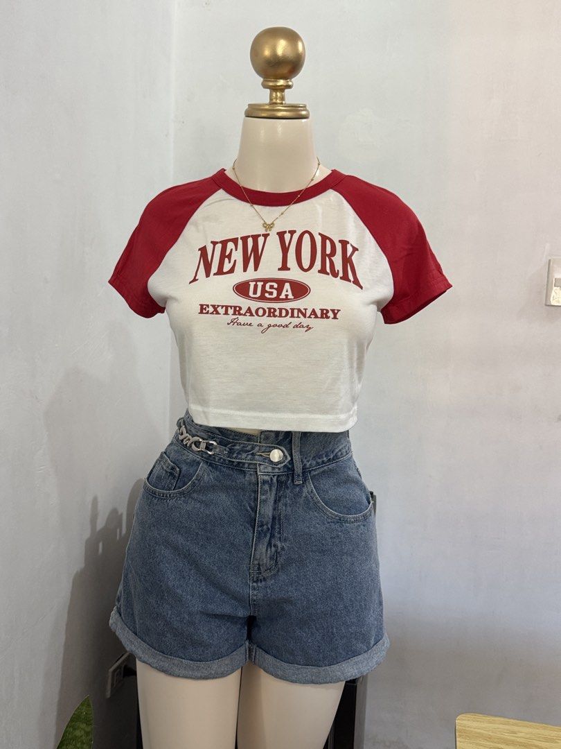 ETC SHEIN SMALL CROPTOP RED AND WHITE (Category: Others Tops) located in Dasmarinas. Submitted by ennahsthriftcollection (Listing ID 1468760682, Image 2). Description: ETC SHEIN SMALL CROPTOP RED AND WHITE.