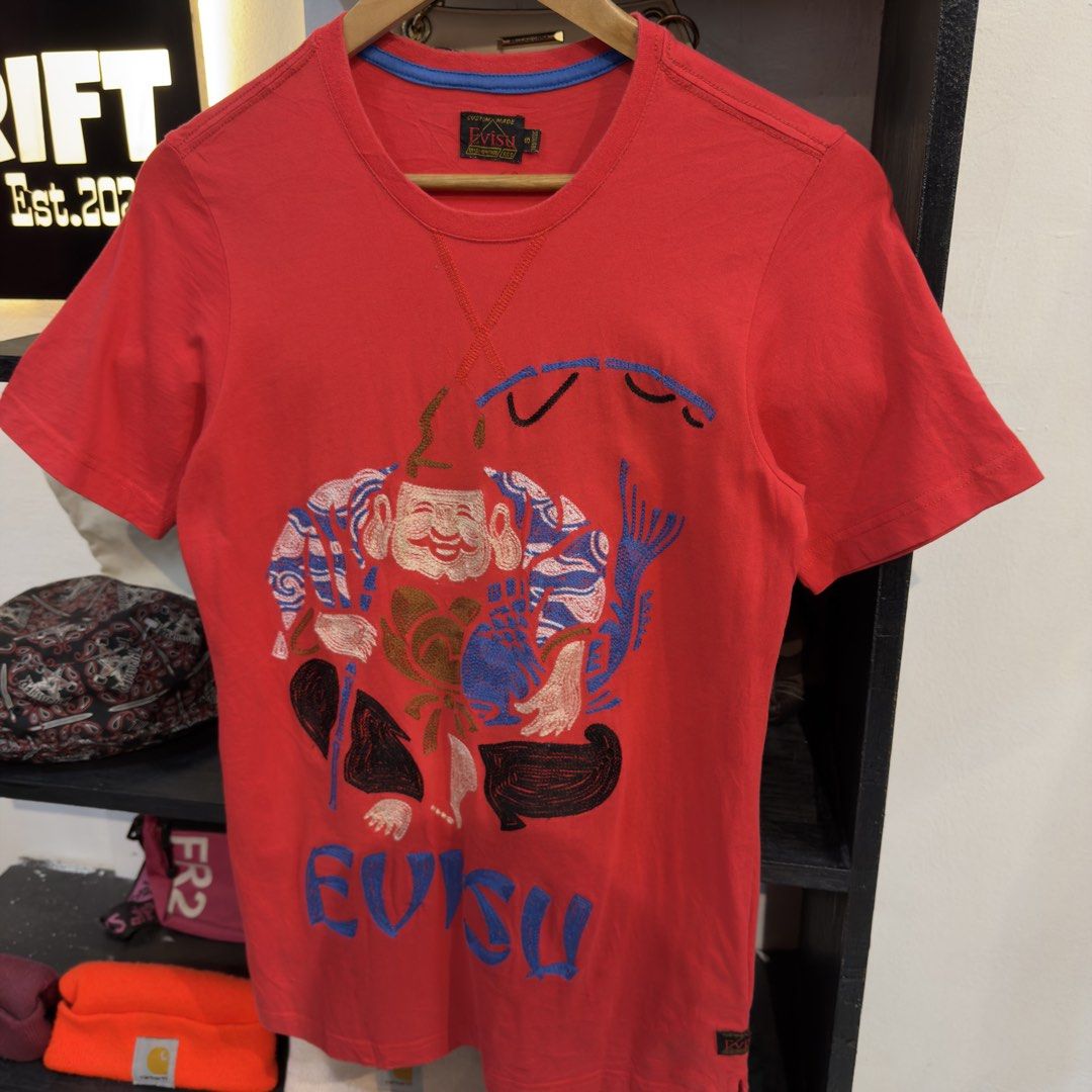Evisu Red Women’s Shirt (Category: Shirts) located in Manila. Submitted by jerichomal82553 (Listing ID 1468875827, Image 2). Description: Evisu Red Women’s Shirt 17 by 27 Good Condition Complete Tags CLAIM 1300.