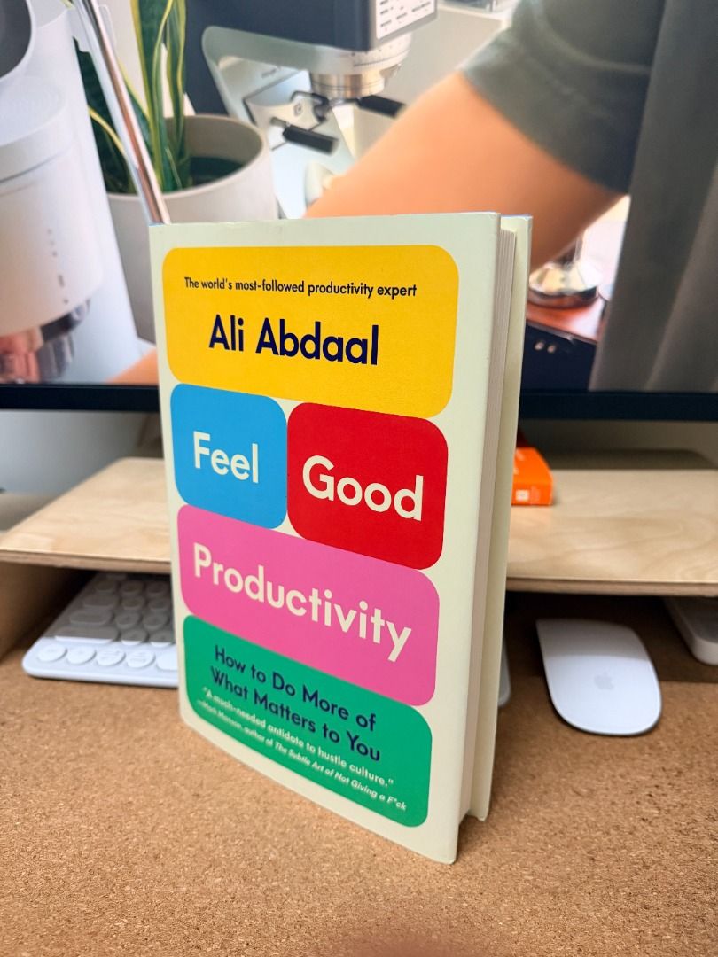 Feel Good Productivity by Ali Abdaal (Category: Storybooks) located in Taguig. Submitted by jmcuniverse1018 (Listing ID 1468846930, Image 1). Description: - Title: Feel Good Productivity - Author: Ali Abdaal - Subtitle: How to Do More of What Matters to You - Format: Hardbound - Condition: Read once, very clean pages, no folds or tears - Perfect for: Time management, productivity, and avoiding burnout.