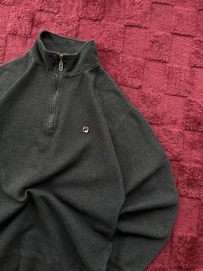 Fila Men’s Sweatshirt (Category: Coats, Jackets and Outerwear) located in Manila. Submitted by thriftm.e (Listing ID 1468922723, Image 3). Description: Dimes (in inches) Length: 29 Width: 23.5 MEDIUM ON TAG Condition: 10/10 Color Rate: 10/10 Issue: minimal scratches (see last photo).