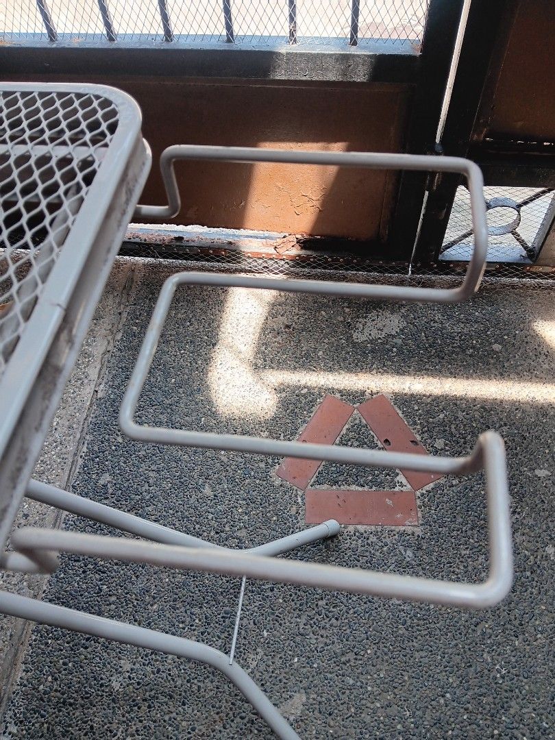 Folding Ironing Board with Mesh Top and Iron Rest (Category: Irons & Steamers) located in Las Pinas. Submitted by jesus1smysavi0r (Listing ID 1468737327, Image 2). Description: - Sturdy folding ironing board with mesh top for optimal steam flow - Built-in metal rack at the end for securely resting your iron - Gray tubular steel frame with cross-leg design for stability - Folds flat easily for convenient space-saving storage - Condition: Fully fun