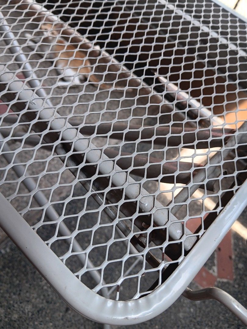 Folding Ironing Board with Mesh Top and Iron Rest (Category: Irons & Steamers) located in Las Pinas. Submitted by jesus1smysavi0r (Listing ID 1468737327, Image 3). Description: - Sturdy folding ironing board with mesh top for optimal steam flow - Built-in metal rack at the end for securely resting your iron - Gray tubular steel frame with cross-leg design for stability - Folds flat easily for convenient space-saving storage - Condition: Fully fun