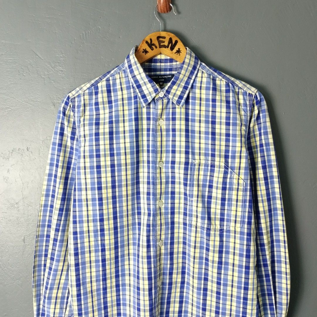 For Men - CDG (Category: Tshirts & Polo Shirts ) located in Bacolod City. Submitted by drop.ph (Listing ID 1468875883, Image 2). Description: CDG - Check L/s Authentic *Size S - 19x25.5, 25 Back *Excellent *No Flaws *Price: 1,200php *Add SF if outside Bacolod City .