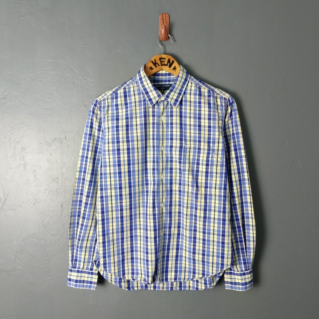 For Men - CDG (Category: Tshirts & Polo Shirts ) located in Bacolod City. Submitted by drop.ph (Listing ID 1468875883, Image 1). Description: CDG - Check L/s Authentic *Size S - 19x25.5, 25 Back *Excellent *No Flaws *Price: 1,200php *Add SF if outside Bacolod City .