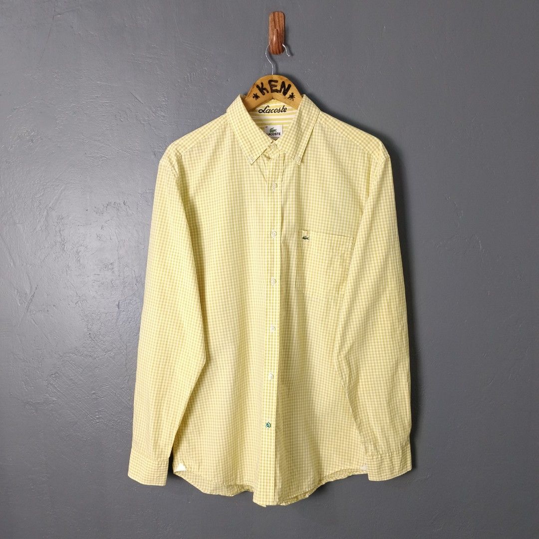 For Men - Lacoste - Gingham Check (Category: Tshirts & Polo Shirts ) located in Bacolod City. Submitted by drop.ph (Listing ID 1468738429, Image 1). Description: Lacoste - Gingham Check Authentic *Size L - 22x30 *Excellent *No Flaws *Price: 1,000php *Add SF if outside Bacolod City .