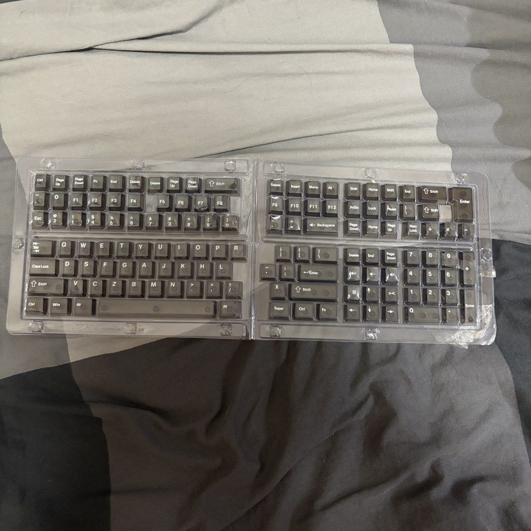FOR SALE Black Transparent Keycaps (Category: Computer Keyboard) located in Manila. Submitted by kyro0o (Listing ID 1468811378, Image 1). Description: FOR SALE Black Transparent Keycaps • WYSIWYG • No Issue • Price is fixed • Price is Firm, strictly no haggling pls ty loc: Santa Maria Bulacan pin loc: Flipherals/mbpx computer shop available for lalamove, j&t, and lbc (Buyer shoulder the shipping fee).