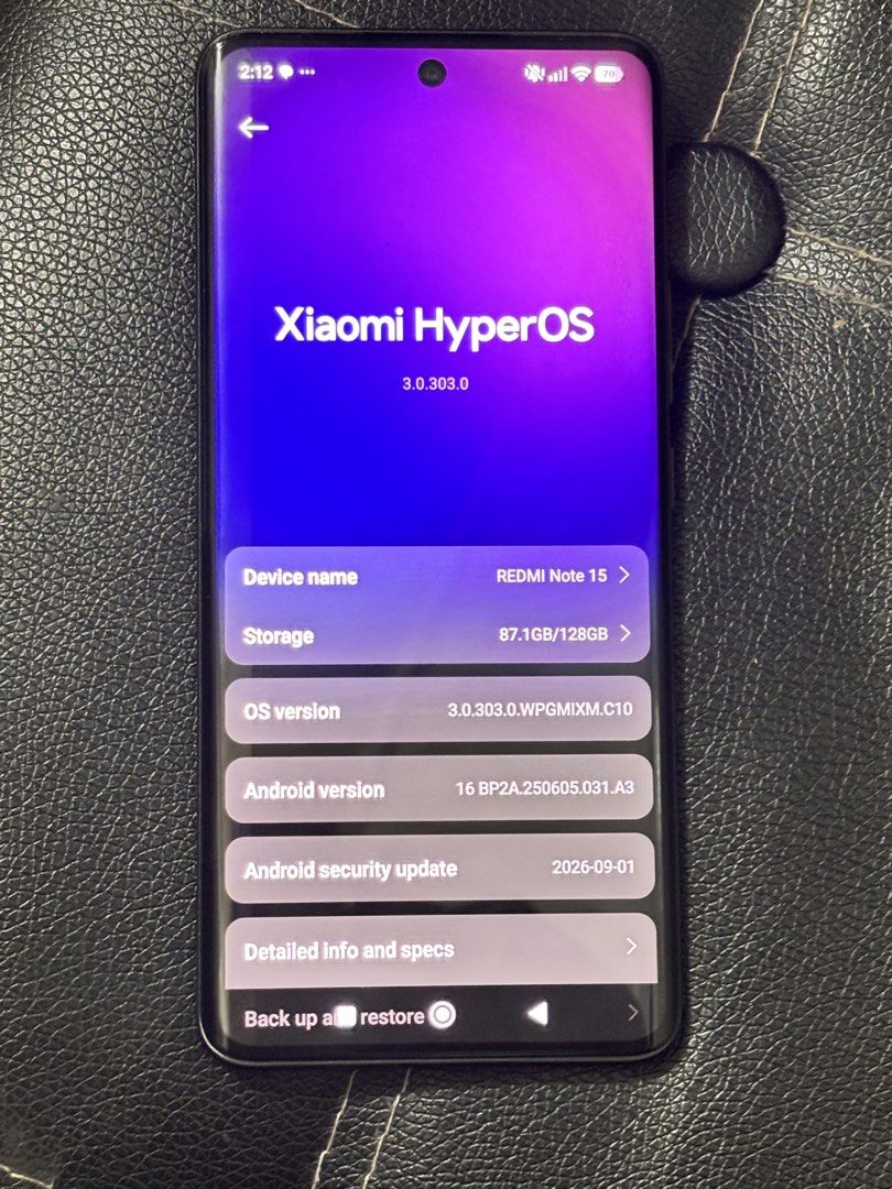 fs redmi note 15 128gb black (Category: Xiaomi) located in Tarlac. Submitted by viadian (Listing ID 1468762033, Image 3). Description: no issue ! Model: Redmi Note 15 Storage: 128GB Color: Black OS: Xiaomi HyperOS Condition: Excellent, well-maintained Package: Unit only.