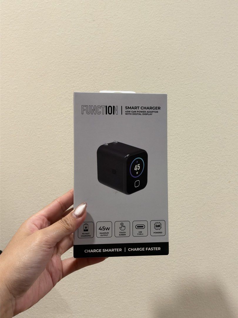 Function 101 Smart Charger 45w with Digital Display (Category: Cables & Adaptors) located in Mandaluyong City. Submitted by byestuff. (Listing ID 1468847807, Image 1). Description: Brand new and sealed Orig price: 1190.
