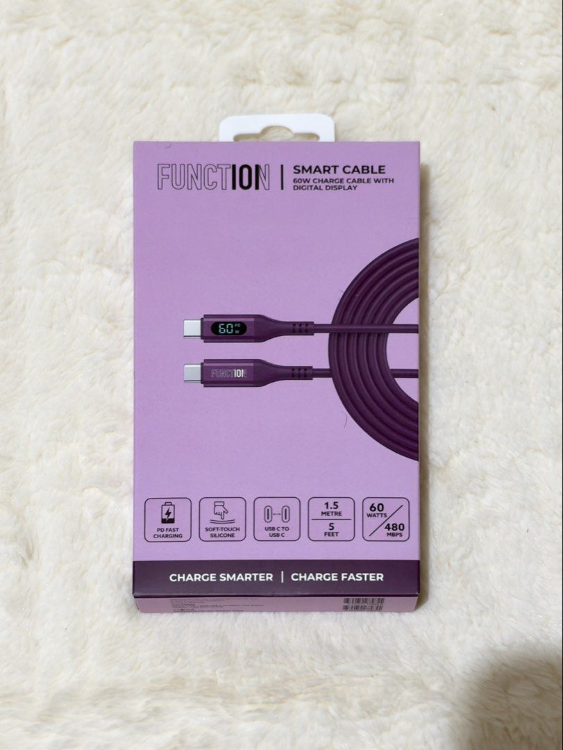FUNCTION SMART CABLE (Category: Chargers & Cables) located in Pasay City. Submitted by zette_ (Listing ID 1468879291, Image 1). Description: ‼️ONHAND‼️ ✔️FUNCTION SMART CABLE CHARGE FASTER.