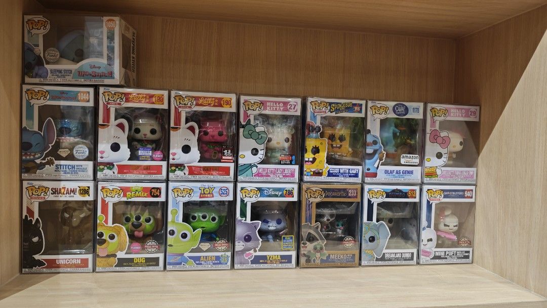 Funko Pop Assorted - Drop Offers (Category: Figurines & Statues) located in Quezon City. Submitted by woofnfloofph (Listing ID 1468793097, Image 1). Description: • comes with acetate protector • loc: quezon city • lalamove or grab pickup only • sf and booking by buyer • rfs: making room for new books and hobbies sa shelf space drop your offer na lang or pm your price with item/character name.