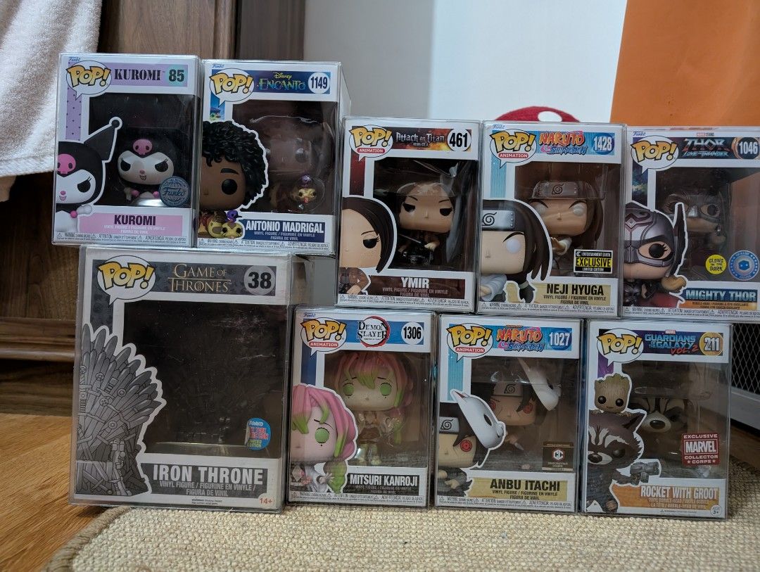 Funko Pops for Sale (Category: Figurines & Statues) located in Quezon City. Submitted by cutestlilshit (Listing ID 1468795250, Image 2). Description: ❗Please read before asking or placing dibs. All dibs are final; negotiable only for multiple items ⏳ • Payment within 24 hours ✨ • With free protector 💸 • BPI/BDO/Gcash 🛵 • Grab/Lala/LBC/your suking courier app, risks and shipping fees to be shouldered by buyer, buyer to book 📍 • Calle Industria,