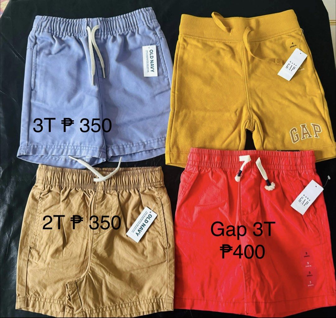 Gap short/ old navy (Category: Babies & Kids Fashion) located in Tarlac. Submitted by kai.0621 (Listing ID 1468810219, Image 1). Description: 3t& 2T old navy short ₱350/ gap 3T&4t ₱ 400.